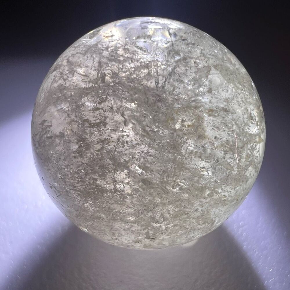 Crackle Quartz Marble‎ Sphere (#1) - Picture 5 of 8